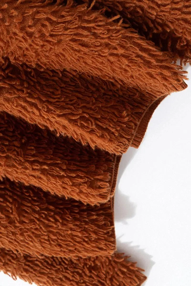 100 Cashmere Chunky Loop-Knit Crewneck Sweater