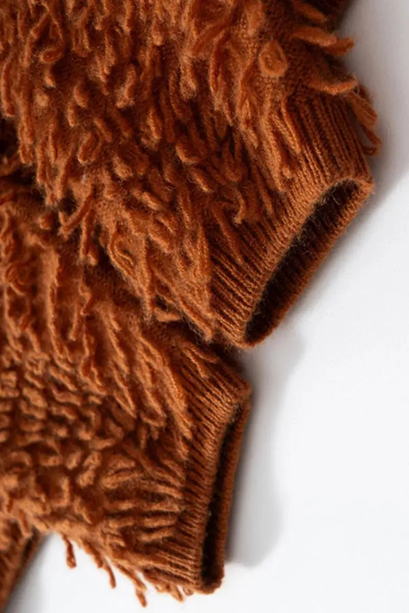 100 Cashmere Chunky Loop-Knit Crewneck Sweater