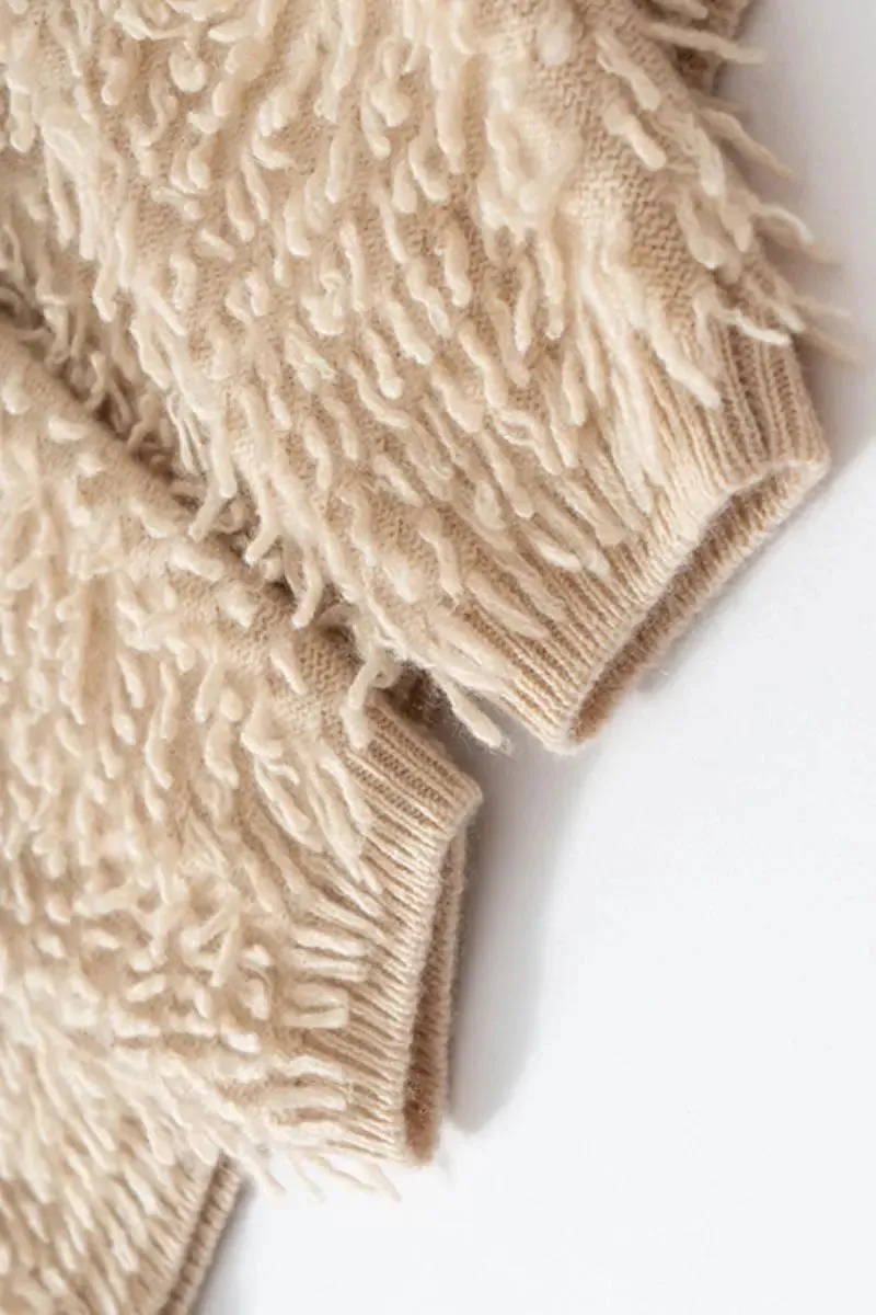 100 Cashmere Chunky Loop-Knit Crewneck Sweater
