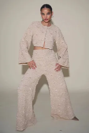 Alabaster Satin Wave Jacket