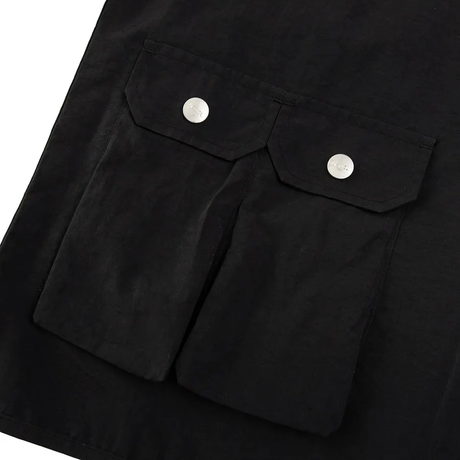 A[S]USL NYLON ZIPPER POCKET JACKET-BLACK