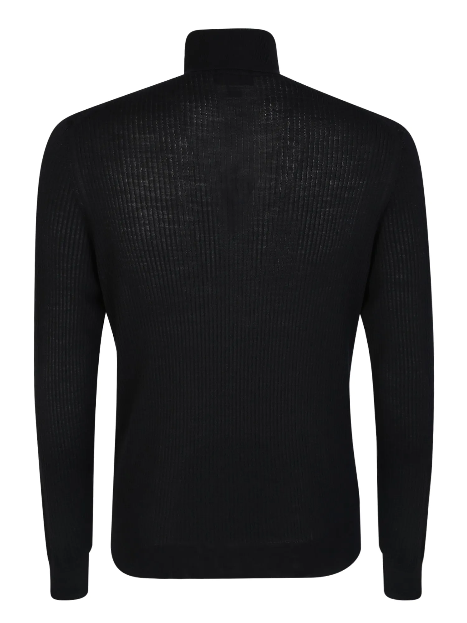 Blue merino wool turtleneck pullover