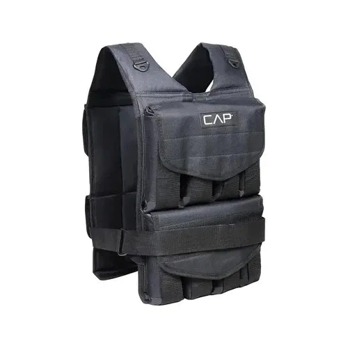 CAP Adjustable Weighted Vest for Strength Training w/ Removable Weights
