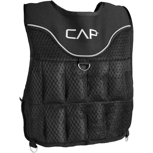 CAP Adjustable Weighted Vest for Strength Training w/ Removable Weights