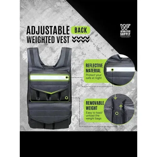 CAP Adjustable Weighted Vest for Strength Training w/ Removable Weights