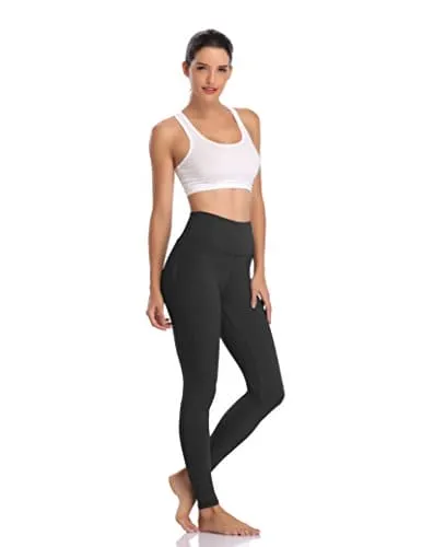 Colorfulkoala Women's Buttery Soft High Waisted Yoga Pants Full-Length Leggings (M, Black)