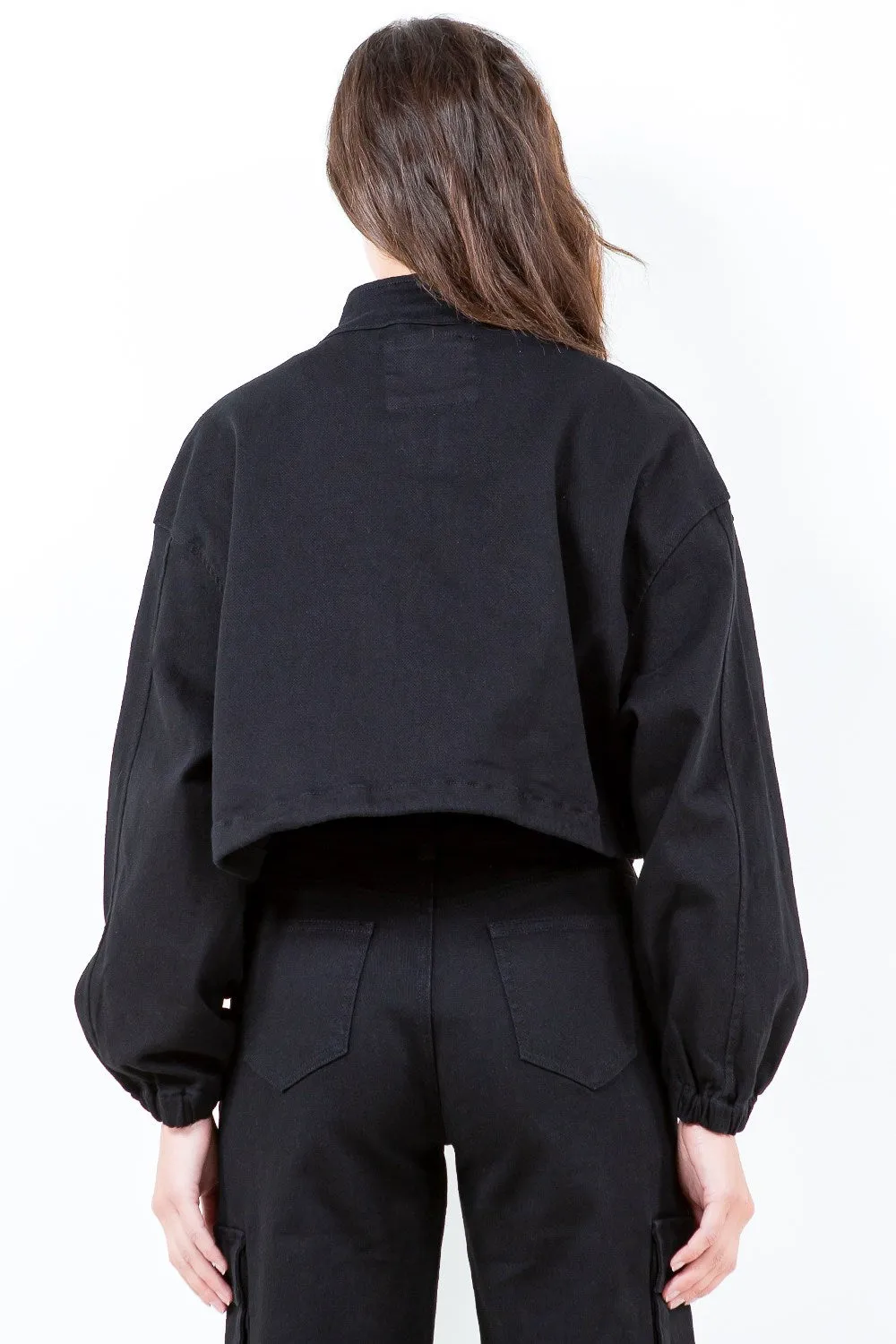Cropped Worker Jacket - American Bazi Full Size