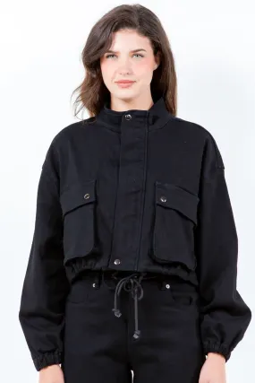 Cropped Worker Jacket - American Bazi Full Size