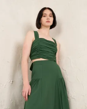Kira Green Ruched Top