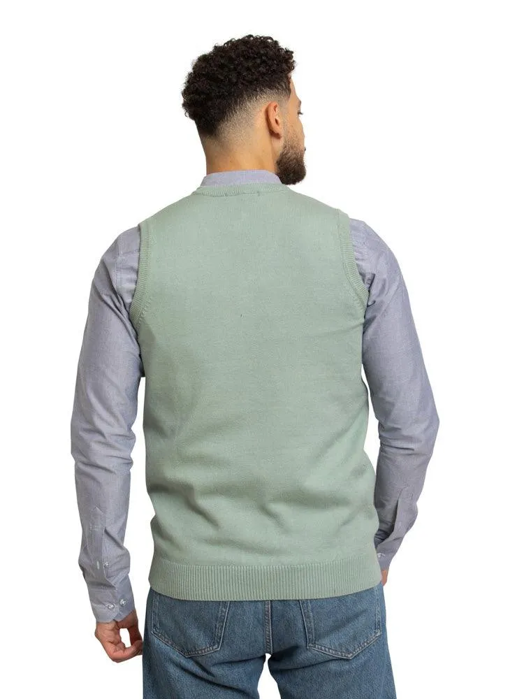Mint V-neck Knit Vest