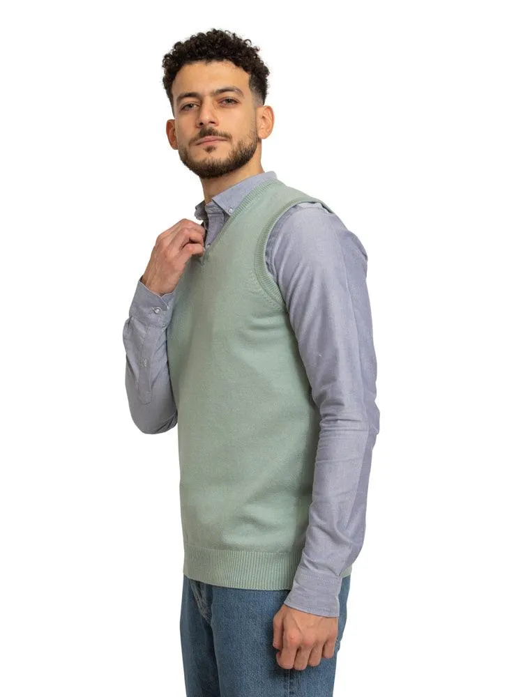 Mint V-neck Knit Vest