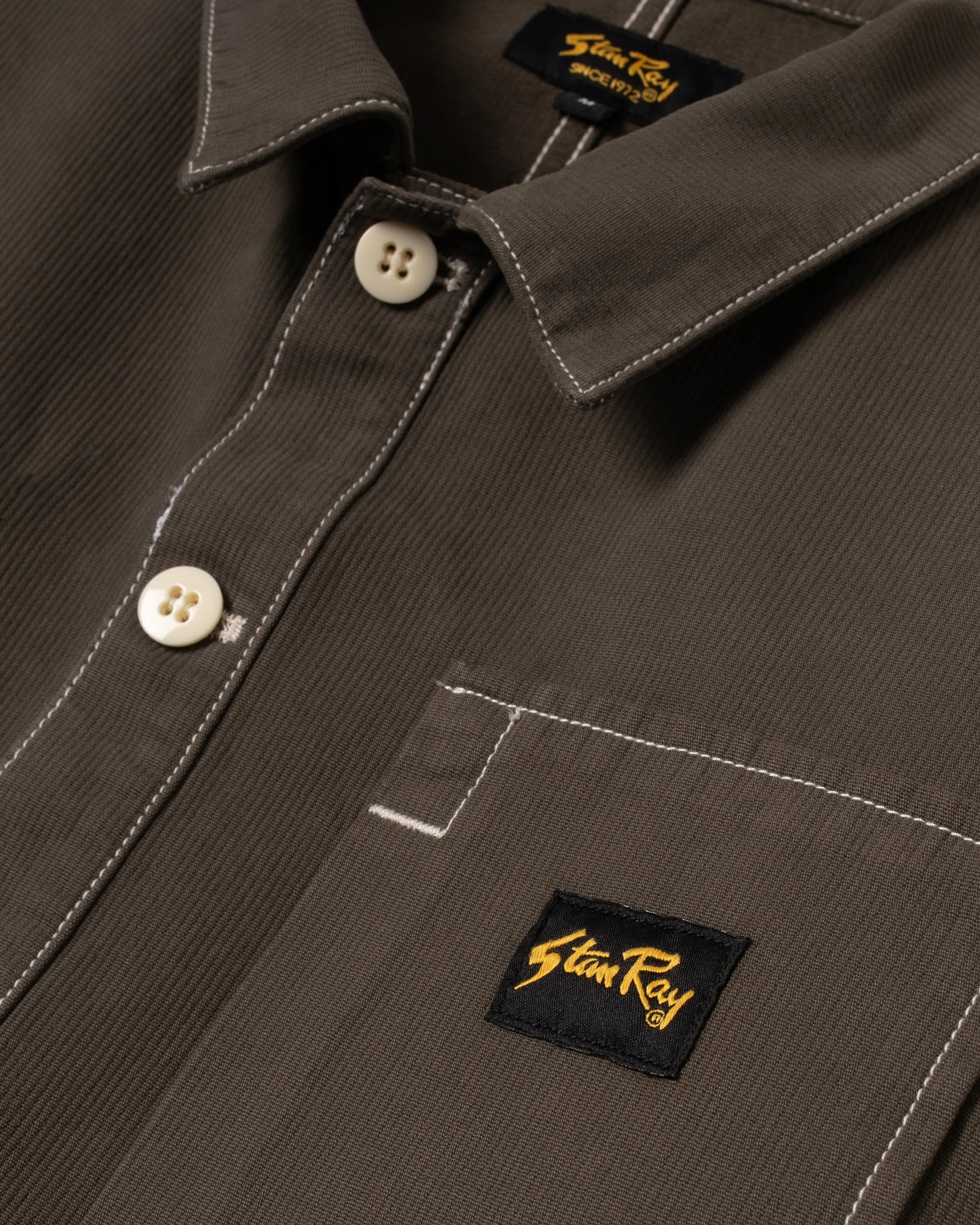 Painters Pop Over Shirt Washed Black Bedford