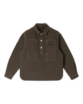 Painters Pop Over Shirt Washed Black Bedford