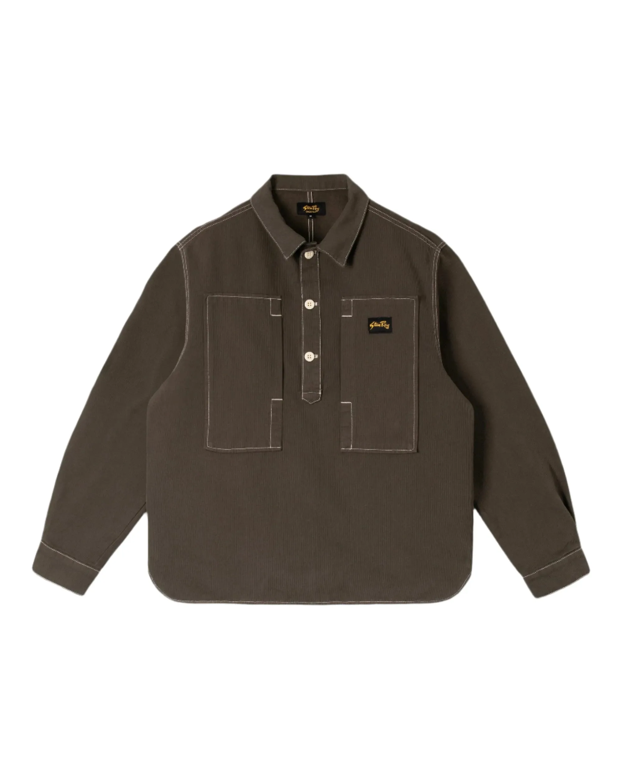 Painters Pop Over Shirt Washed Black Bedford