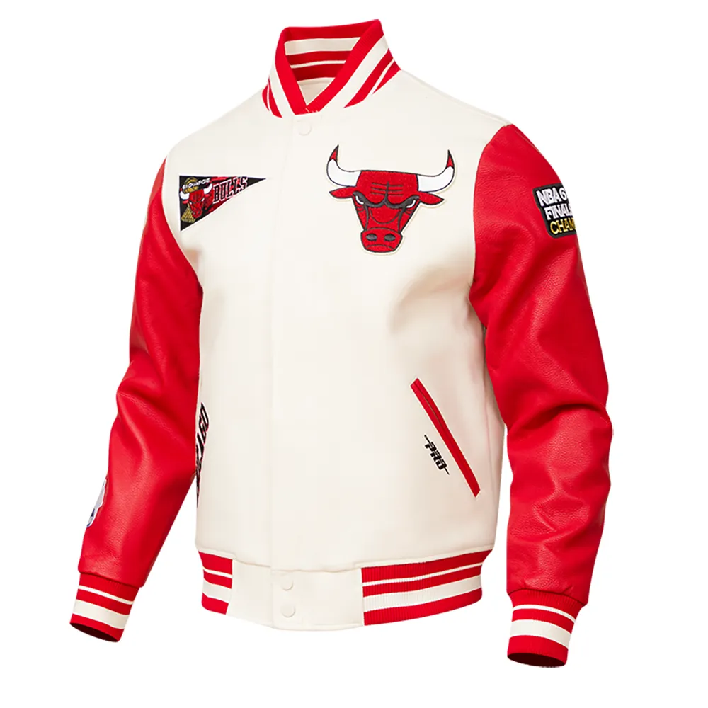 Pro Standard CHICAGO BULLS RETRO CLASSIC RIB WOOL VARSITY JACKET