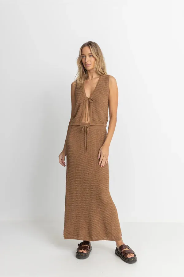 Rhythm Jossie Knit Vest - Chocolate
