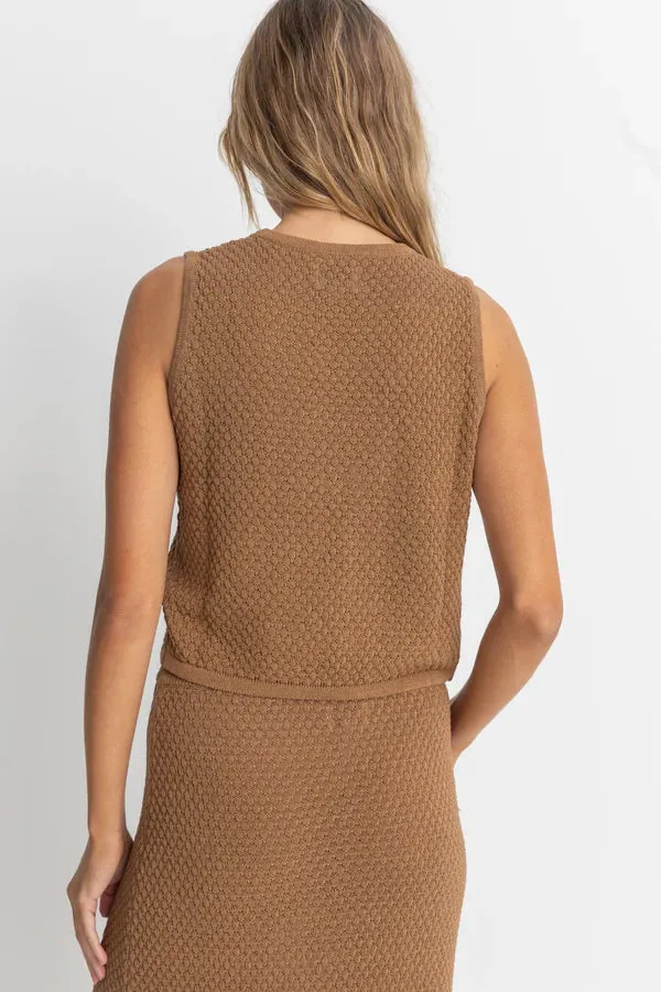 Rhythm Jossie Knit Vest - Chocolate