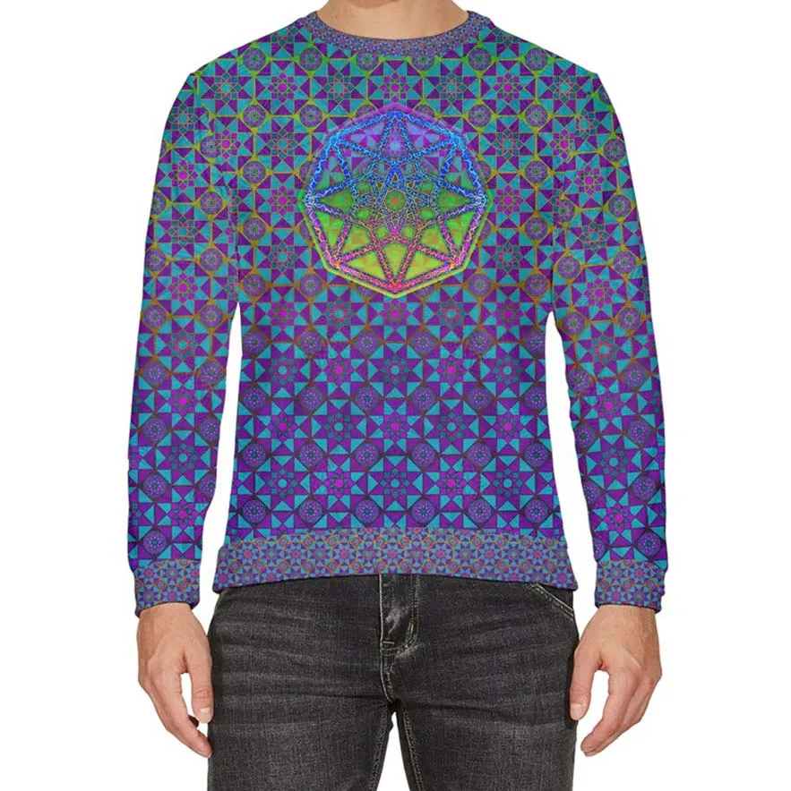 Tesseract Hypercube Velour Sweater