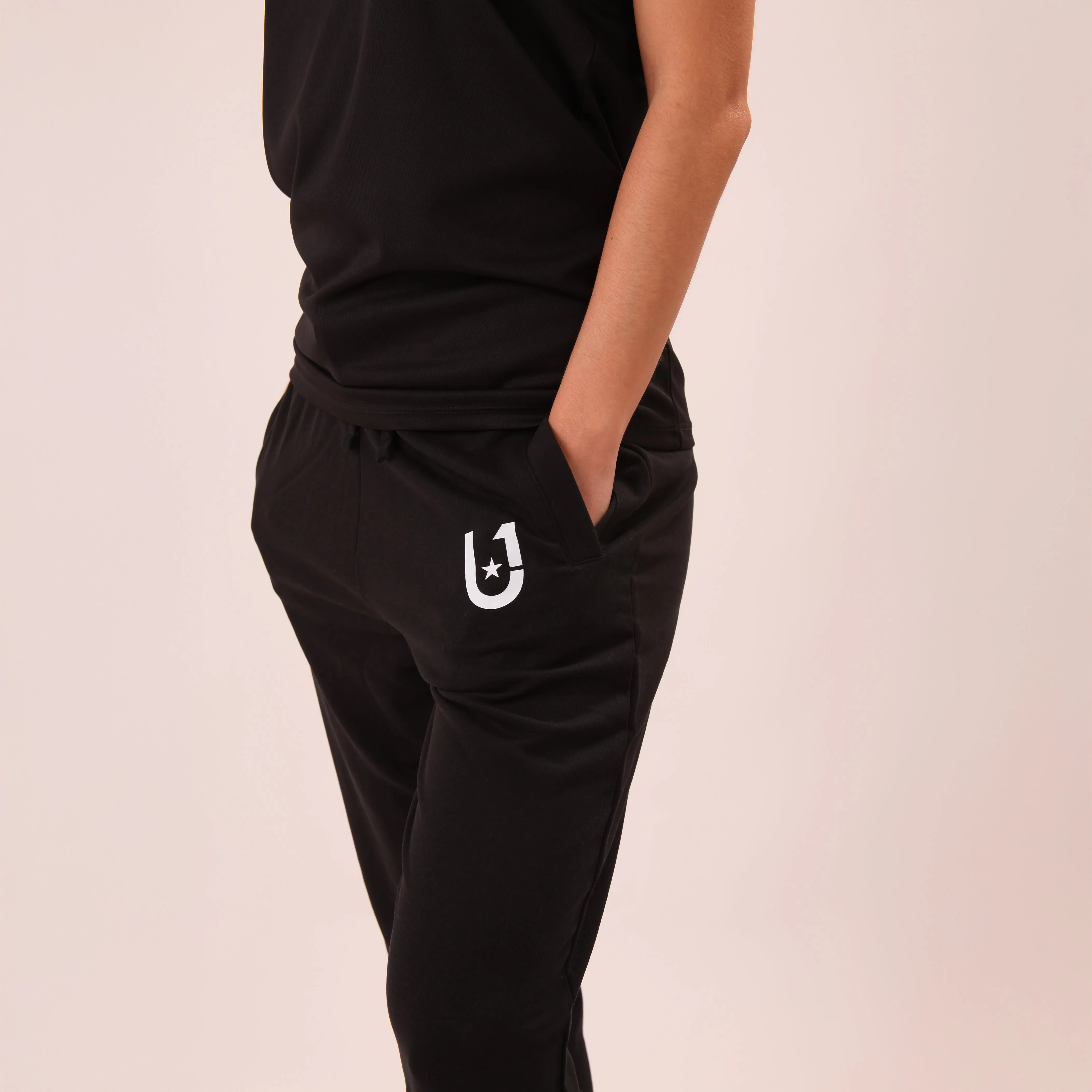 Womens Athletic Fit Sweat Pants - Black Sweat Pants - U1 Sweat Pants