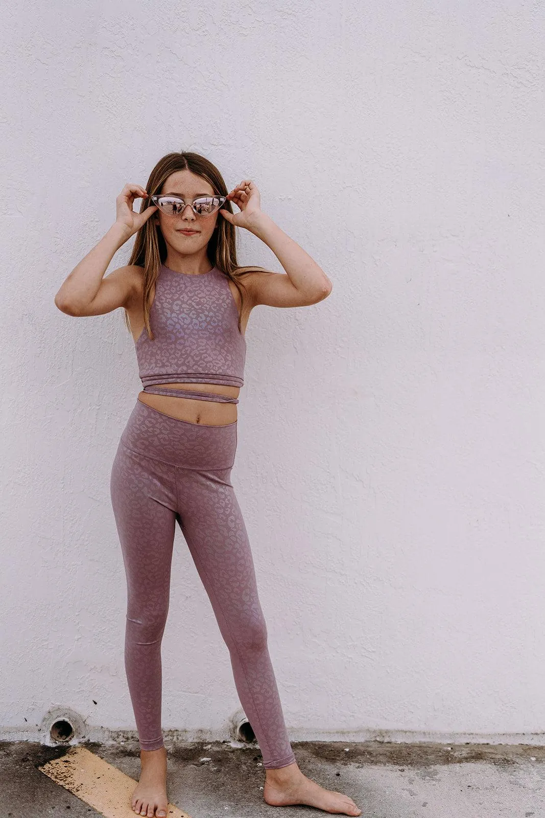 Youth Iridescent Cheetah Top